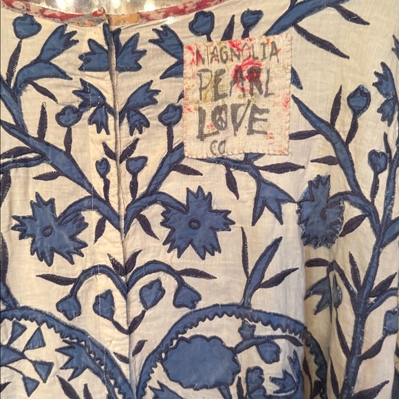 Magnolia Pearl Blue and Cream Embroidered dress - Picture 7 of 9